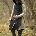 Altair Hooded Vest - Dark Brown and Black