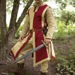 Basic Tabard - Dark Red and Dark Desert Beige