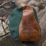 Merchant Purse - Dark Green and Brown