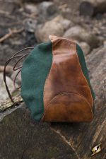 Merchant Purse - Dark Green and Brown