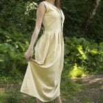 Peasant Dress - Beige