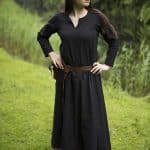 Basic Dress - Black and Dark Red