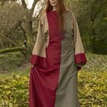Runa Overdress - Dark Red and Dryad Green