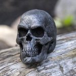 Small Skull - Steel Color - Foam Throwing Weapon and Prop