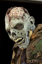 Open Brain Zombie Mask - Gray