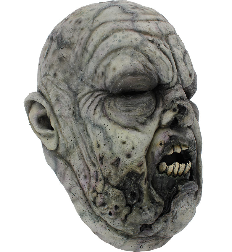 Big Rotten Zombie Mask - Gray and Green