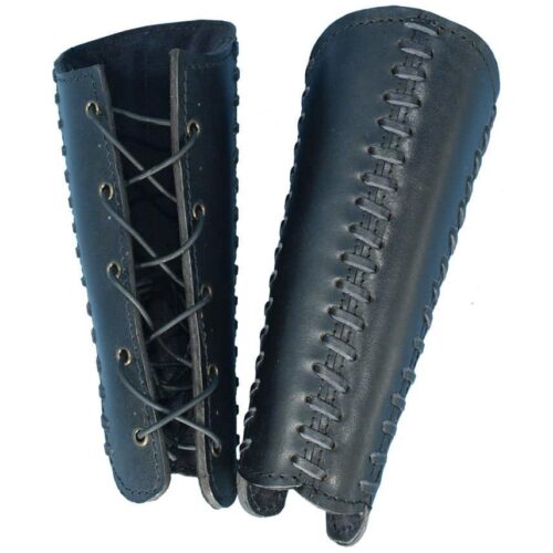 Squires Leather Bracers - Black