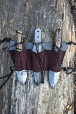 Epic Armoury Throwing Knife Holder for 3 Foam Throwing Knives - Brown
