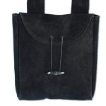 Suede Pouch - Large - Black
