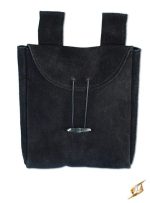 Suede Pouch - Large - Black