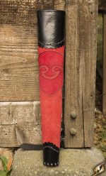 Archers Leather Quiver - Black & Red