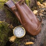 Compass with Leather Pouch