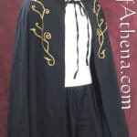 Elven Hooded Cloak - Black