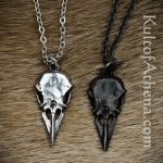 Huginn and Muninn - Pair of Raven Skull Pendants