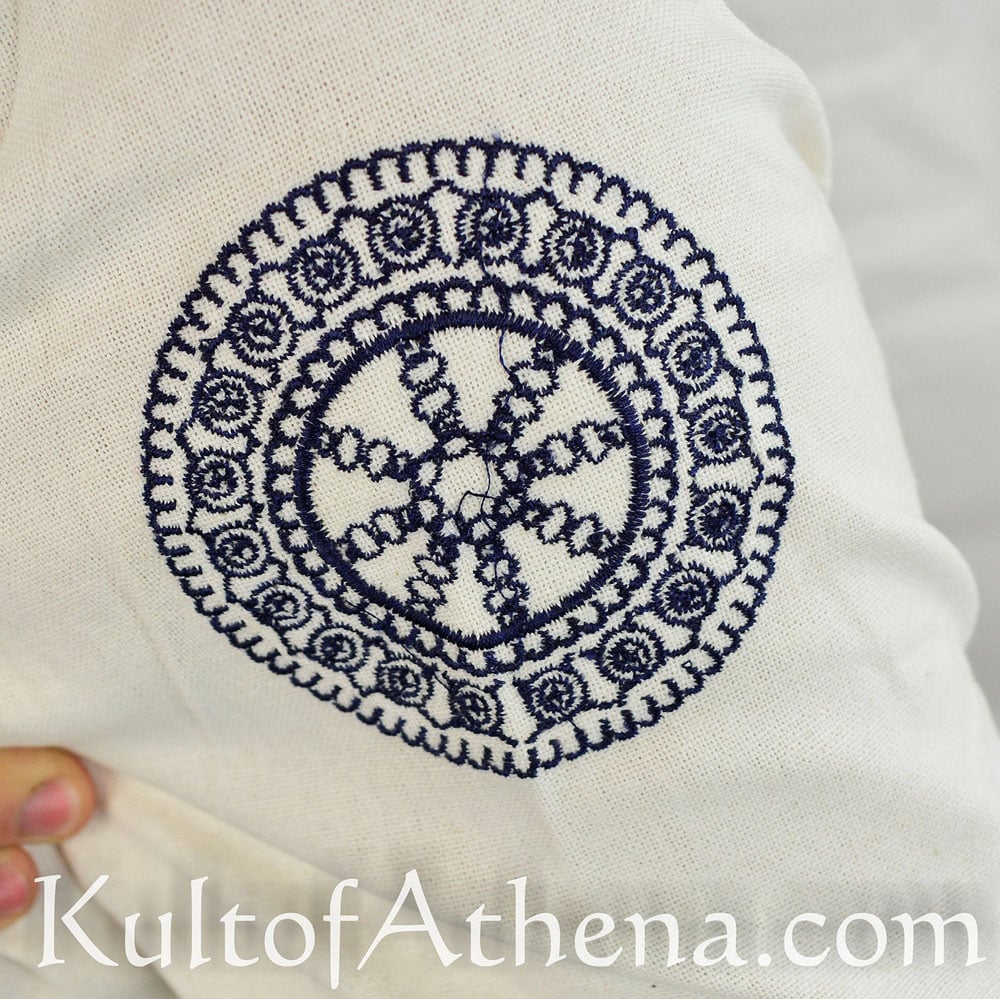Late Roman Embroidered Tunic - Dark Blue