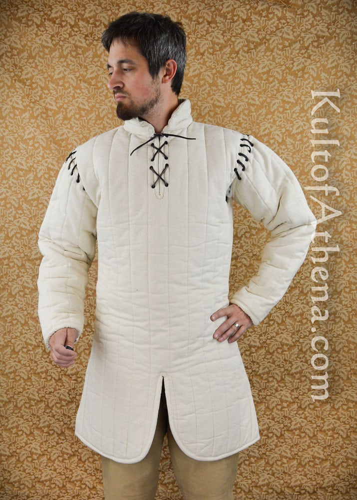 Gambeson with Removable Laced Arms - Natural