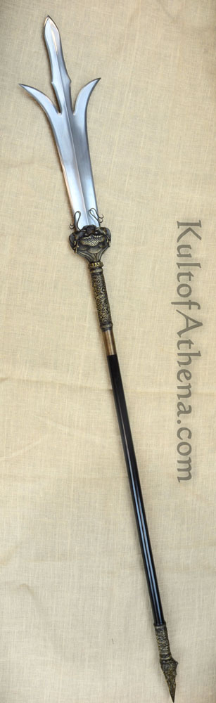 Chinese Folded Steel Double Hook Polearm