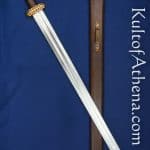 Bronze Hilt Viking Sword with Leather Wrapped Grip