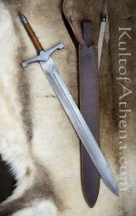 Dragon Fang - Damascus Knightly Sword