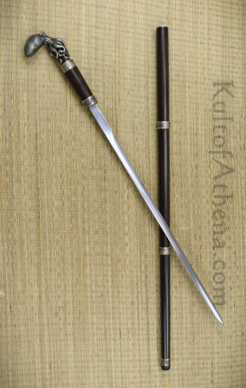 Damascus and Rosewood Octopus Sword Cane