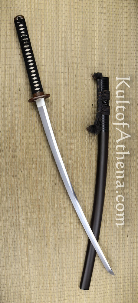 Japanese Small Knife Short Sword dagger Traditional Crane Design Wood  Cutlery