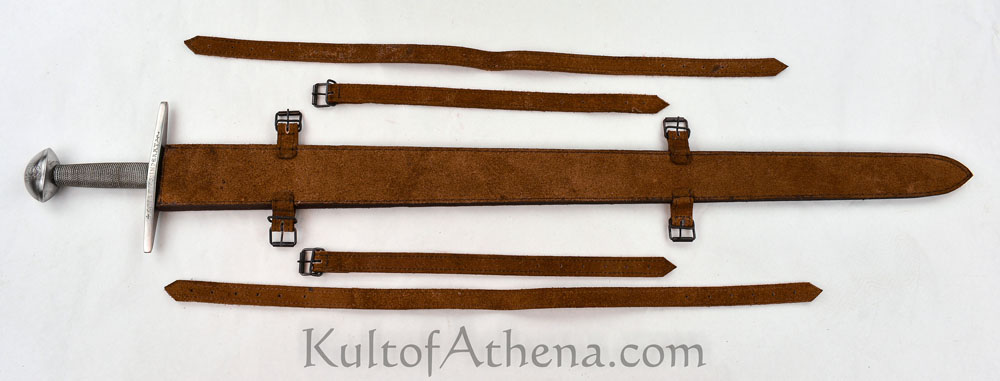 Modular Sword Scabbard - Suede Leather - For Swords Blades up to 37'' in Length