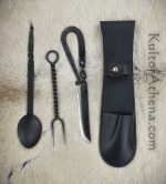 Hand Forged Stainless Steel Medieval Cutlery Set - Knife