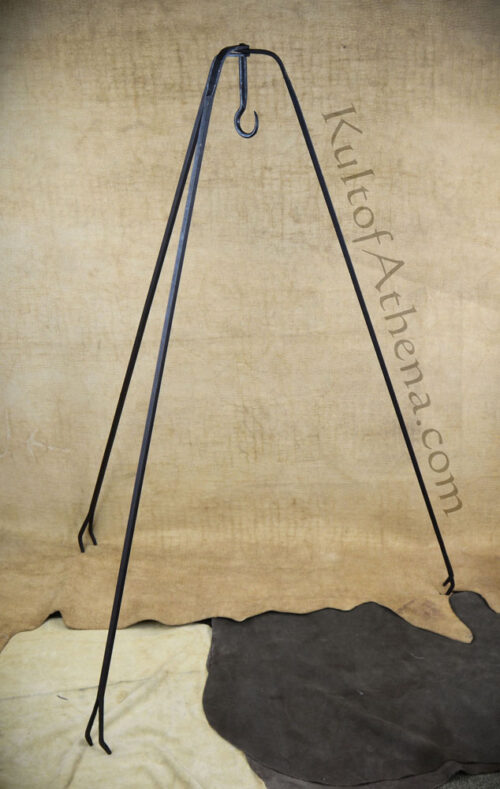 Three-Legged Foldable Iron Kettle Stand