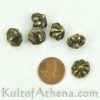 Antiqued Brass Conical Button Studs - Set of 6