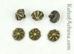 Antiqued Brass Conical Button Studs - Set of 6