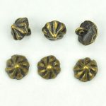 Antiqued Brass Conical Button Studs - Set of 6