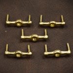 Brass Bar Belt Studs - Set of 5