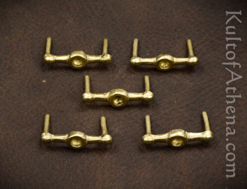 Brass Bar Belt Studs - Set of 5