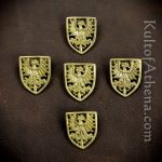 Large Eagle Shield Belt Studs / Conchos - Set of 5
