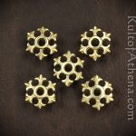 Medieval Fleur Rosette Belt Studs / Conchos - Set of 5