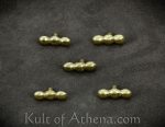 Brass Belt Studs / Conchos - Set of 5