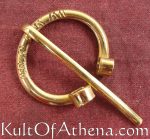 Brass Runic Horse Shoe Clasp / Fibula