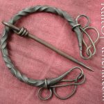 Twisted Darkened Steel Fibula with Knotwork Ends – Lord of Battles