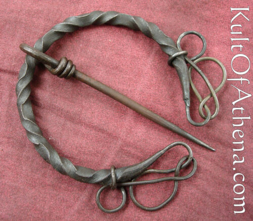 Twisted Darkened Steel Fibula with Knotwork Ends – Lord of Battles