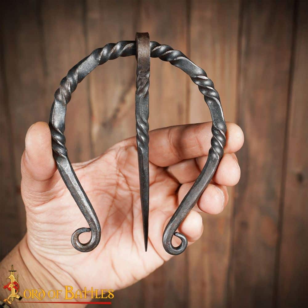 Medieval Viking Stainless Steel Cloak Pin - Authentic Design