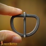 Antiqued Steel D-Ring Buckle - Medium