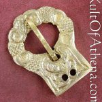 Medieval Brass Belt Buckle - Antiqued Finish