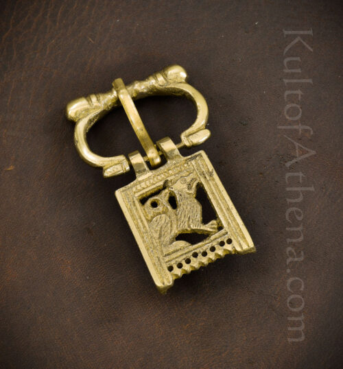 Brass Medieval Wolf Buckle