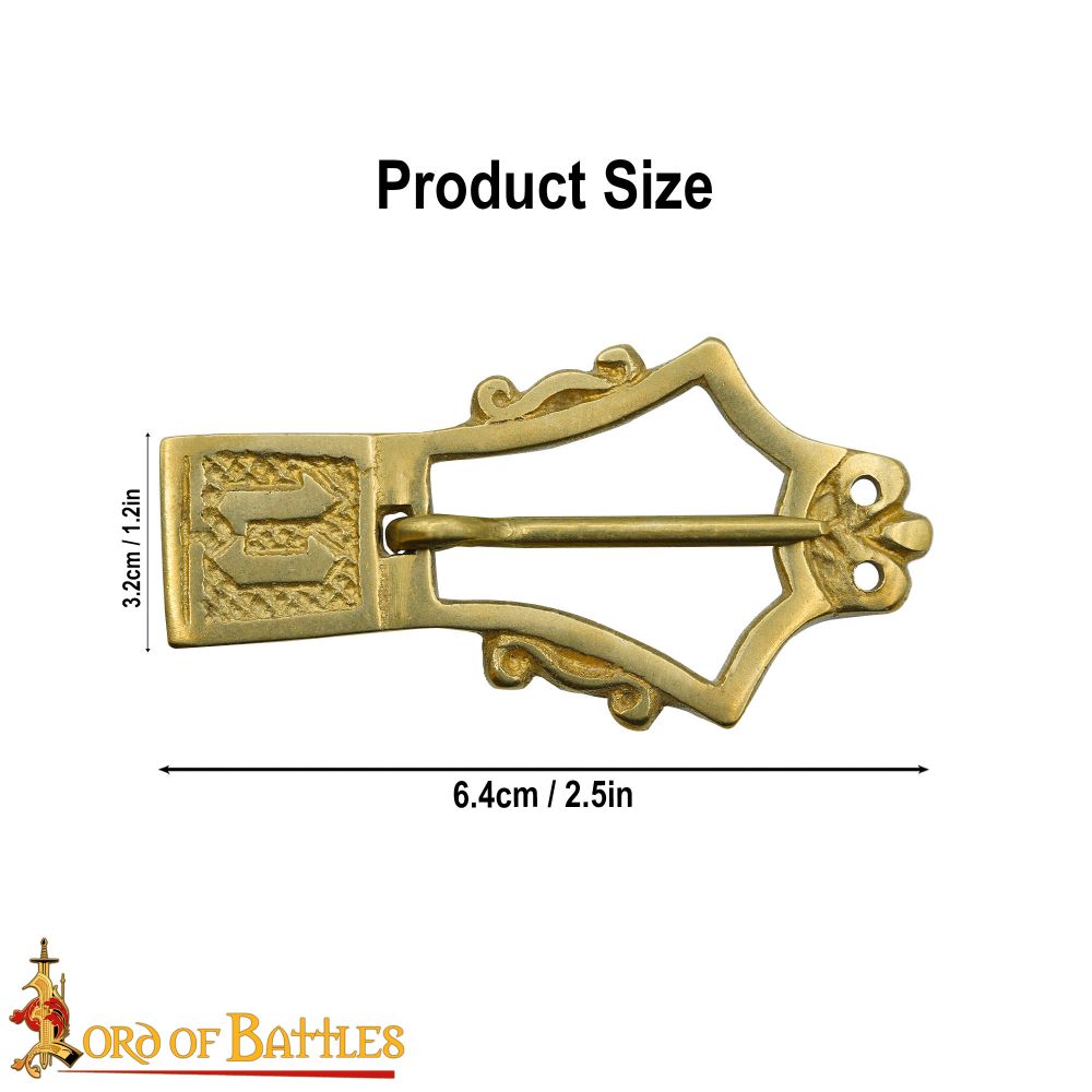 Antiqued Brass Gothic Medieval Buckle