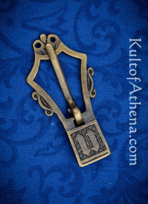 Antiqued Brass Gothic Medieval Buckle