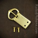 Brass Belt Buckle with Rivets