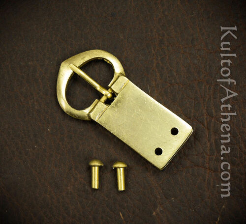 Brass Belt Buckle with Rivets