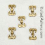 Brass High Medieval Belt Studs - Set of 5