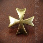 Brass Maltese Cross Belt Stud - Set of 5