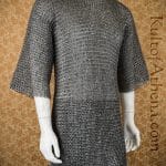 DANM Chainmail Half-Sleeve Haubergeon - Alternating Dome Riveted Flat Rings